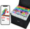 Vokiuler Alcohol Markers Set- 80 Colors Art Markers with APP for Coloring, Dual Tip Artists Drawing Markers Pens Chisel & Bullet for Kids Adult Graffiti Anime Illustration Painting Doodling with Bag