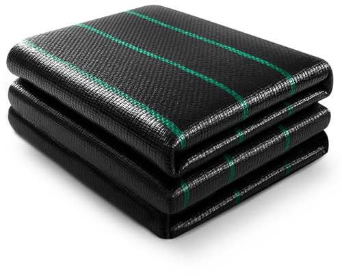 KEPLIN Heavy Duty Weed Control Membrane Fabric Light Weight,Water- Resistant,Breathable & UV Protection Ground Cover Suppressant Barrier for Gardening,Patio,Pavement/Pebble Base & Landscaping(2Mx15M)
