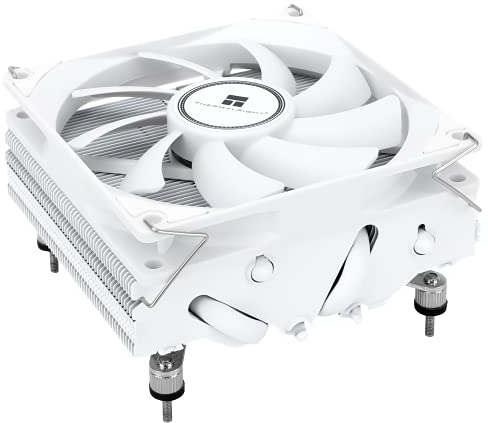 Thermalright AXP90-X47 Enfriador de aire de CPU de bajo perfil blanco con ventilador PWM de 90 mm TL-9015W, 4 tubos de calor, 47 mm de altura, para AMD AM4/Intel LGA 1700/1150/1151/1155/1156/1200