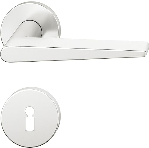 FSB Drückergarnitur 12 1005 ASL auf Rosette BB, Aluminium silber eloxiert