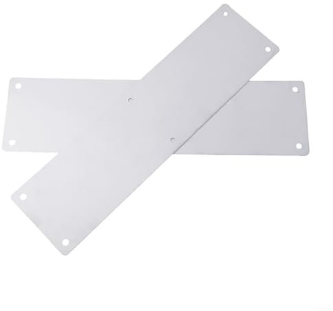 Gbtdoface Lot de 2 plaques de propreté porte en acier inoxydable pour éviter les dommages - Installation facile - Sécurité renforcée - Convient à toutes les portes battantes