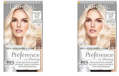 L'Oréal Paris Préférence Décoloration Permanente Blond Platine Absolu (Lot de 2)