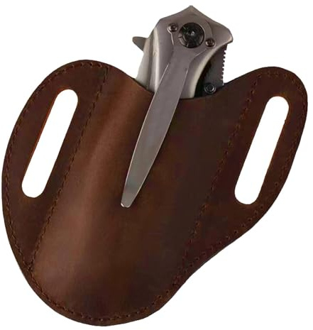 Folding Knives Holster, Leather Sheath for Folding Knives, Leather Knives Sheath Belt, Carry Open Knives Holster for Men