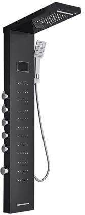 Set doccia digitale, Pannello doccia a LED Rubinetto for vasca da bagno Temperatura Display digitale Rubinetto for vasca di massaggio del corpo Getti Rubinetto for colonna doccia a torre per uomini, d