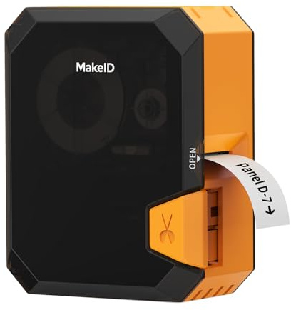 Makeid P31 Industrial Label Maker, Portable Bluetooth Labeler Printer with 0.71 W x 26.24ft L Label, Wire and Cable Labeling Machine for Job Sites, Fast Creat and Print Label
