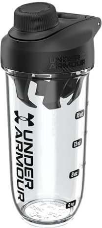 Under Armour UA 24oz Clarity Shaker Bottle Clear/Black OSFA