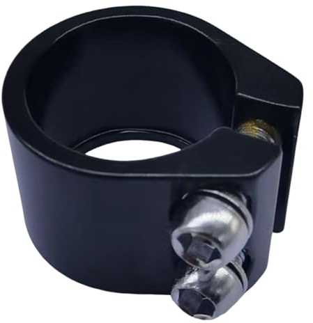 Baoblaze 1.13 inch Seat Tube Clamp Spare Part Component Lightweight Easy Installation Road Bike Tube Clamp Saddle Clip, Black