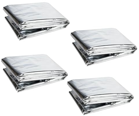 xiongWeiLai 4PCS Film Réfléchissant Plantes 210x160cm + Feuille Réflective Argentée PETP Résistante à la Chaleur + Accessoire Culture Intérieure et Serre + Jardinage Hydroponie Potager