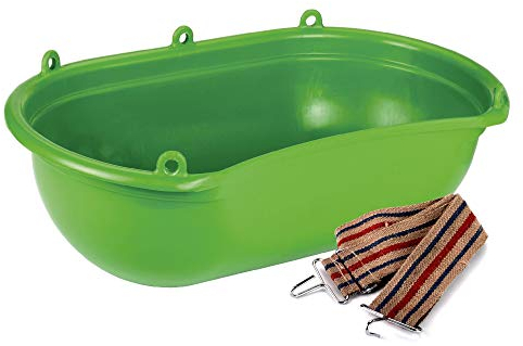 KEXMY Agrarflora Streuwanne 20 Liter mit Tragegurt - Düngerwanne mit Mulde - Sähwanne zum Ausbringen von Dünger und Streusalz - Wanne zum Streuen von Kalk und Saatgut