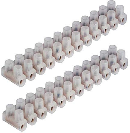 K M Electronics® 2 X 12 Way 3A 3 AMP Strip Connector Electrical Wire Terminal Choc Block