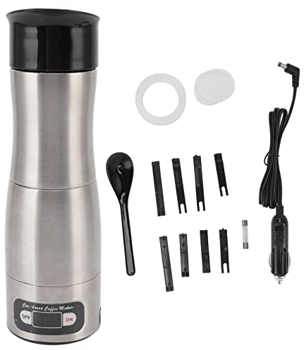 Caffettiera Portatile,Macchina per caffè espresso portatile,Macchina per caffè espresso,Macchina per caffè manuale,Macchina per caffè a goccia automatica per mini auto con accendisigari 12V 24V