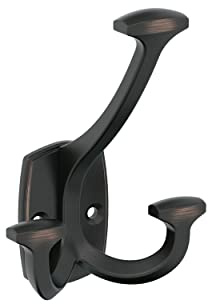 Amerock H37004ORB | Vicinity Triple Prong Decorative Wall Hook | Oil Rubbed Bronze Hook for Coats, Hats, Backpacks, Bags | Hooks for Bathroom, Bedroom, Closet, Entryway, Laundry Room, Office