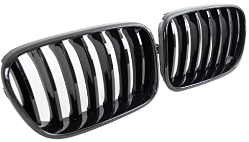 DM Autoteile 1800 Set Sport Performance Kühlergrill schwarz Glanz BMW X3 F25 Bj 10-14