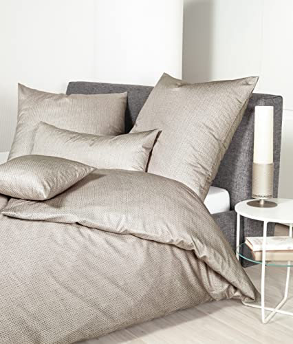 Janine Bettwäsche Interlock-Jersey Carmen S 155x220 cm + 80x80 cm taupegrau