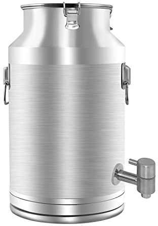 Togarhow 304 Stainless Steel Milk Can，35L Milk Bucket Wine Pail Bucket 9.25 Gallon Milk Can Tote Jug with Sealed Lid Heavy Duty for Milk and Wine Liquid Storage