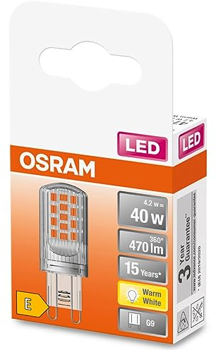 Osram 2er Pack G9 LED Stecksockellampe 3,8W Warmweiß 2700K 470 lm Nicht Dimmbar