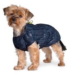 Selente Paw Parade wasserfester Hundemantel/Regenjacke/Wintermantel für kleine und mittlere Hunde mit Fleecefutter (Made in EU), Dunkelblau, Gr. 0