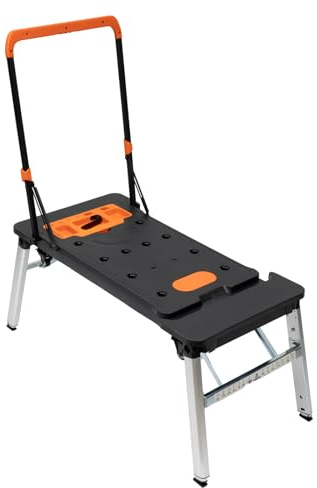 Bärbar 7-i-1 vikbar mångsidig arbetsbänk, rullbräda, arbetsbänk, 150–250 kg, bärkraft, arbetsstation, arbetsbänk, arbetsstation, handkärra, plattform