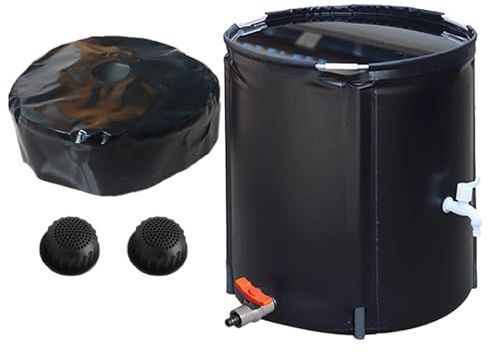 MAAOBR Récupérateur Eau de Pluie Pliable, Collecteur Tonneau Eau de Pluie Gouttiere, Recuperateur Eau avec Couverture, pour Récupérer Eau Arroser Nettoyer Jardin Voitures (Size : 300L)