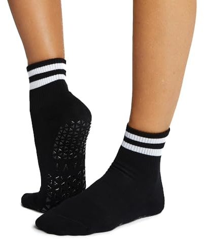 TAVI NOIR Aria Grip Socks – Pilates Socks with Grips for Women, Non Slip, Yoga & Barre, Ebony, M