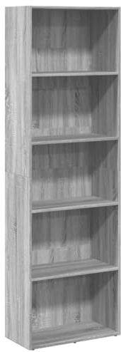 vidaXL Libreria Grigio Sonoma 60x30x189 cm in Legno Multistrato, scaffale per Libri, scaffale, scaffale Contenitore, armadietto portaoggetti
