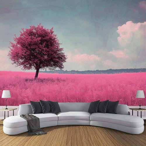 MIATCENRT Papel Tapiz 3D, 450Anx315Al Cm Rollos De Papel Tapiz De Rosa Campo Para El Hogar Dormitorio Sala De Estar Papel Tapiz, Decoración De Paredes Papel Pintado, Retro