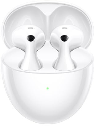 HUAWEI FreeBuds 6 Auriculares Inalámbricos, Ajustados a los Oídos, Sonido Auténtico de Doble Controlador, Llamadas Estables y Claras, Open-fit ANC, 36H Duración de la Batería, IP54, iOS&Android,Blanco