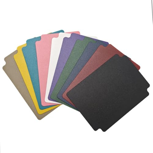 50 separadores de tarjetas coleccionables, 93 x 69 mm, 10 colores, plástico, para tarjetas de crédito