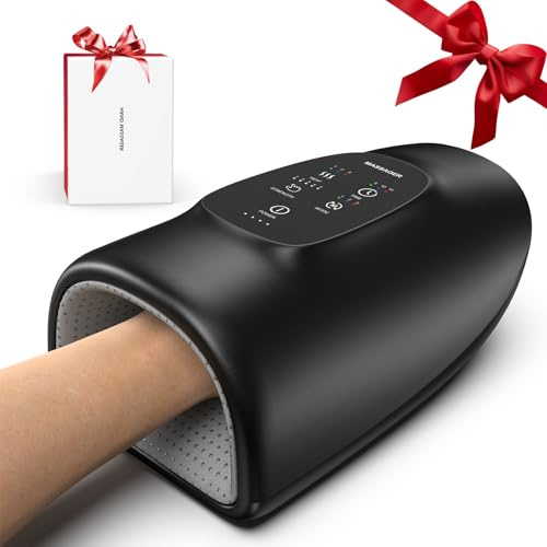 Hand Massager with 3D Compression and Heating, Cordless Hand Massager - 3 Massage Modes - 3 Temperature Settings - 5 Pressure Levels 3 Timer Settings, Gifts for Women Men Mom Dad