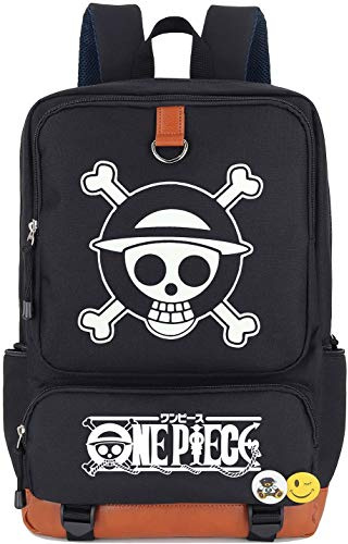 Roffatide 18L Cartoon Anime Backpack Sac à dos scolaire pour filles garçons de livre d'étudiant adolescent sac à dos lumineux ordinateur portable 15,6 pouces voyage nylon noir