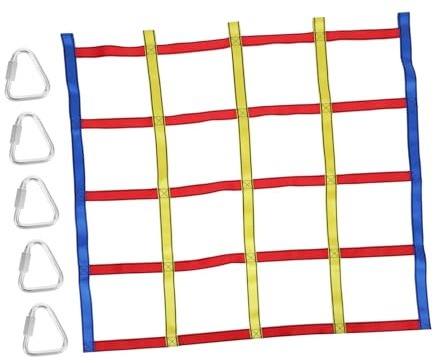 Alipis Filet d'escalade pour Garçon Et Filles Coloré en Matériau Résistant, Jeu Suspendu Éducatif, Ensemble De 5 Cases pour Activités De Plein Air Et Développement Moteur