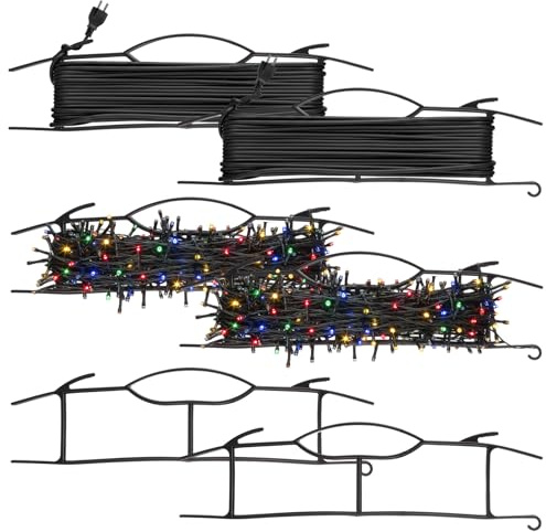 Ripeng 6 Pcs 15.7 Light Duty Extension Cord Storage Reel Durable H-frame Extension Cord Holder Hose Organizer Wrap(Black)