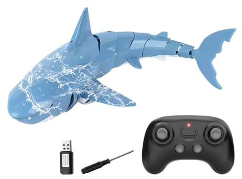 Juguetes de Tiburón - Divertido e Interactivo Impermeable,Juguetes de Tiburón a Control Remoto para Niños,para Niños, Niñas, Chicos, Chicas, Cumpleaños, Navidad, Playa, Piscina, Uso Exterior E