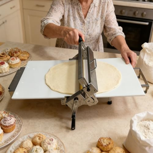 Ultimat Manuell Degpress - 2026 Deg-/Smördegspresskombination, Professionell Degpress Med Hopfällbar Ram, För Pizza, Pasta, Croissanter, Kakor Och Hantverksbröd 400