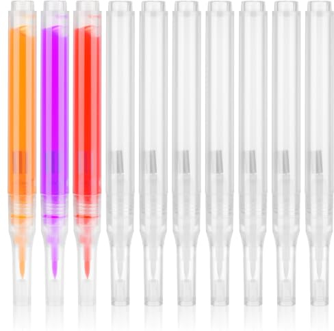 WRITWAA Marqueurs de Peinture Rechargeables 10 Pièces Embout Souple | Stylos Vides à Valve de Contrôle pour Acrylique Graffiti et Création Artistique