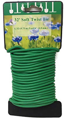 UM24 Soft Twist Ties - 32 FT (10M) Length Soft Rubber-Coated Multi Purpose Garden Flexible Tie Plant Wire