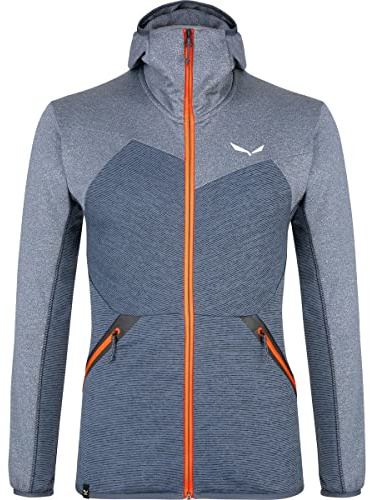 Salewa Puez Melange Pl M Fz Hdy Felpa con Cappuccio, Blu (Premium Navy Melange), S Uomo