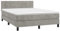 vidaXL Boxspringbett mit Matratze Doppelbett Polsterbett Bett Hotelbett Bettrahmen Bettgestell Lattenrost Schlafzimmerbett Hellgrau 140x200cm Samt