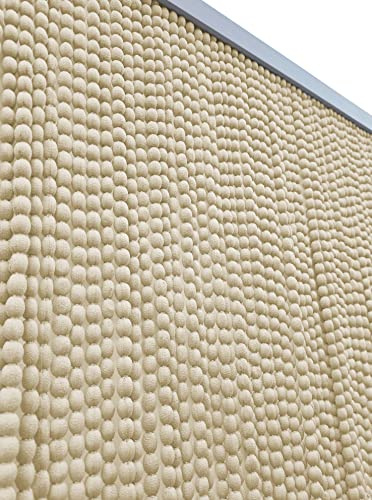 Home Tresor - Tenda Antimosche a Fili con Pallini Morbidi, Pannello Tenda Moschiera Antirumore per Porta Finestra, Decorazione e Divisorio Stanze (cm 140x230, Beige)