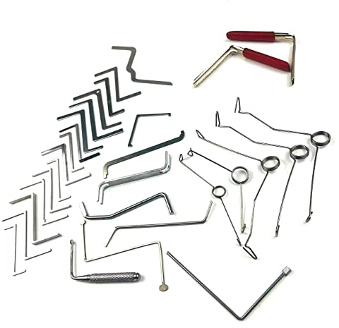 TPM Go 30-teiliges Spannwerkzeug-Set für zivile Türschloss, Hebelstange, Schlosser-Werkzeug-Set, Schubstange