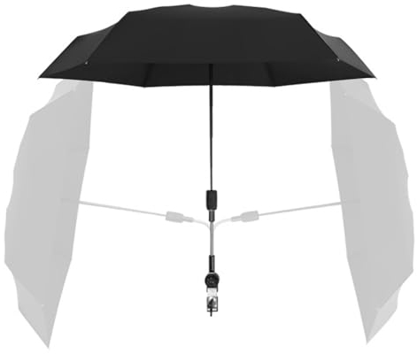 Wpsagek Groß Kinderwagen Regenschirm 90cm, Kinderwagen Sonnenschirm Mit Clip Auf, 360° Verstellbarer Sonnenschutz Umbrella, UPF 50+