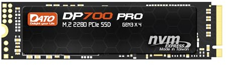 DATO 512GB M.2 SSD, M.2 2280 SSD, PCIe Gen3x4 Internal Solid State Drive, Up to 3300/3100 MB/s, DP700Pro Series