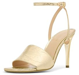Michael Kors Women's Elyse Heeled Sandal, Pale Gold, 3.5 UK