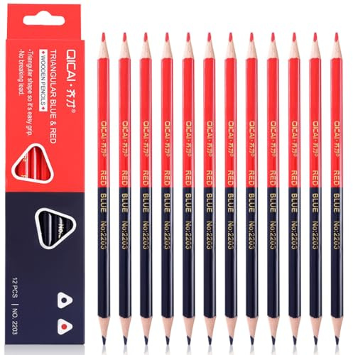 EJRUP Lot de 12 craies de couturière double tête,faciles à nettoyer crayon papier, crayons à tissu,marqueurs pour couture, couture, notes, travaux manuels
