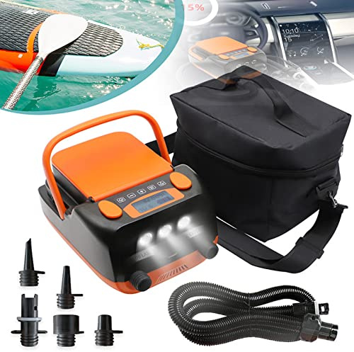 Pompa ad aria elettrica per SUP e kayak gonfiabile, ricaricabile, con funzione di gonfiaggio e sgonfiaggio 16 psi, gonfiaggio e sgonfiaggio