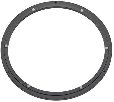 Aluminium Drehkranz schwarz Ø 448 mm belastbar bis 350 kg, Drehring robust, kugelgelagert, rostfrei Drehteller für Drehtisch, Ausstellungen und Maschinenbau