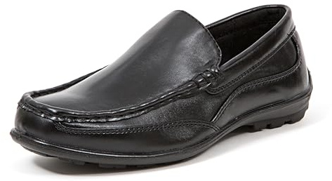 Deer Stags Boys' Booster Driving Moc Slip-On/ Black / 11 Little Kid/Medium