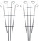MTB Silver Coated Wave Pot Trellis 23'' Plant Stakes for Climbing Plants Pack of 2,Plant Support