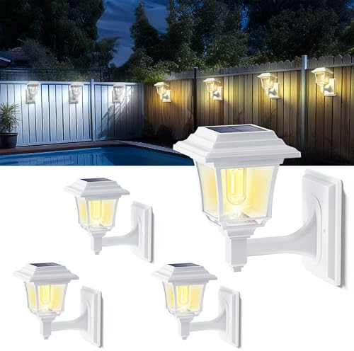 LeiDrail Solcellslampor utomhus, 2 lägen Edison utomhus solcell vattentät 15 lumen utomhus solcellslampor dekorativa för staket gård hönshus lekhus