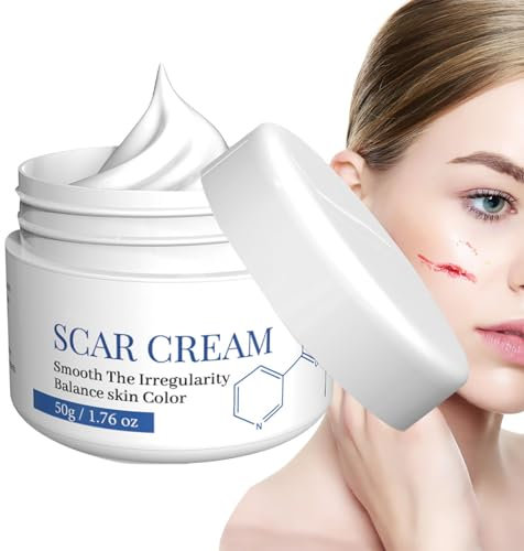 Creme zur Entfernung von Brandnarben, Narbenentfernungsgel-Narbencreme 50 g, reparierend, sanft, Natürliche, wirksame Narbenpflege zur Hautreparatur, Aufhellung von Narben und glatte Haut Luckxing